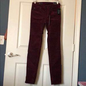 KUT from the cloth Diana skinny cords maroon sz 0